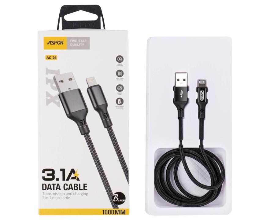 Aspor 3.1A Lightning USB Cable